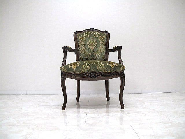 美品 カリモク ドマーニ ルイ（Louis XV）ロココ様式アームチェア