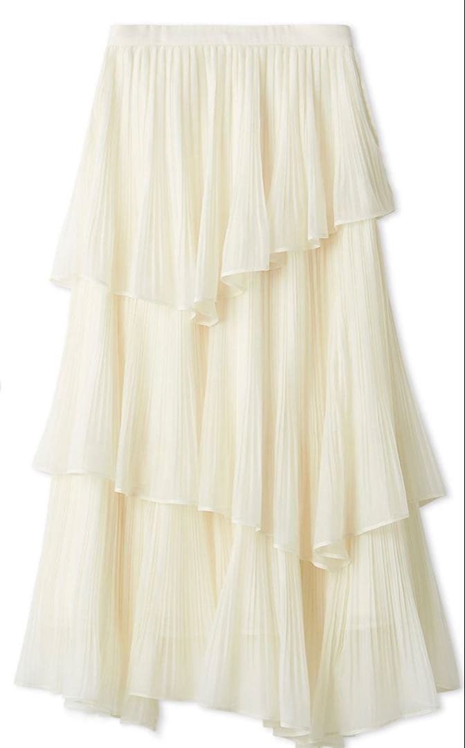 スナイデル SNIDEL Sustainableプリーツティアードロングスカート