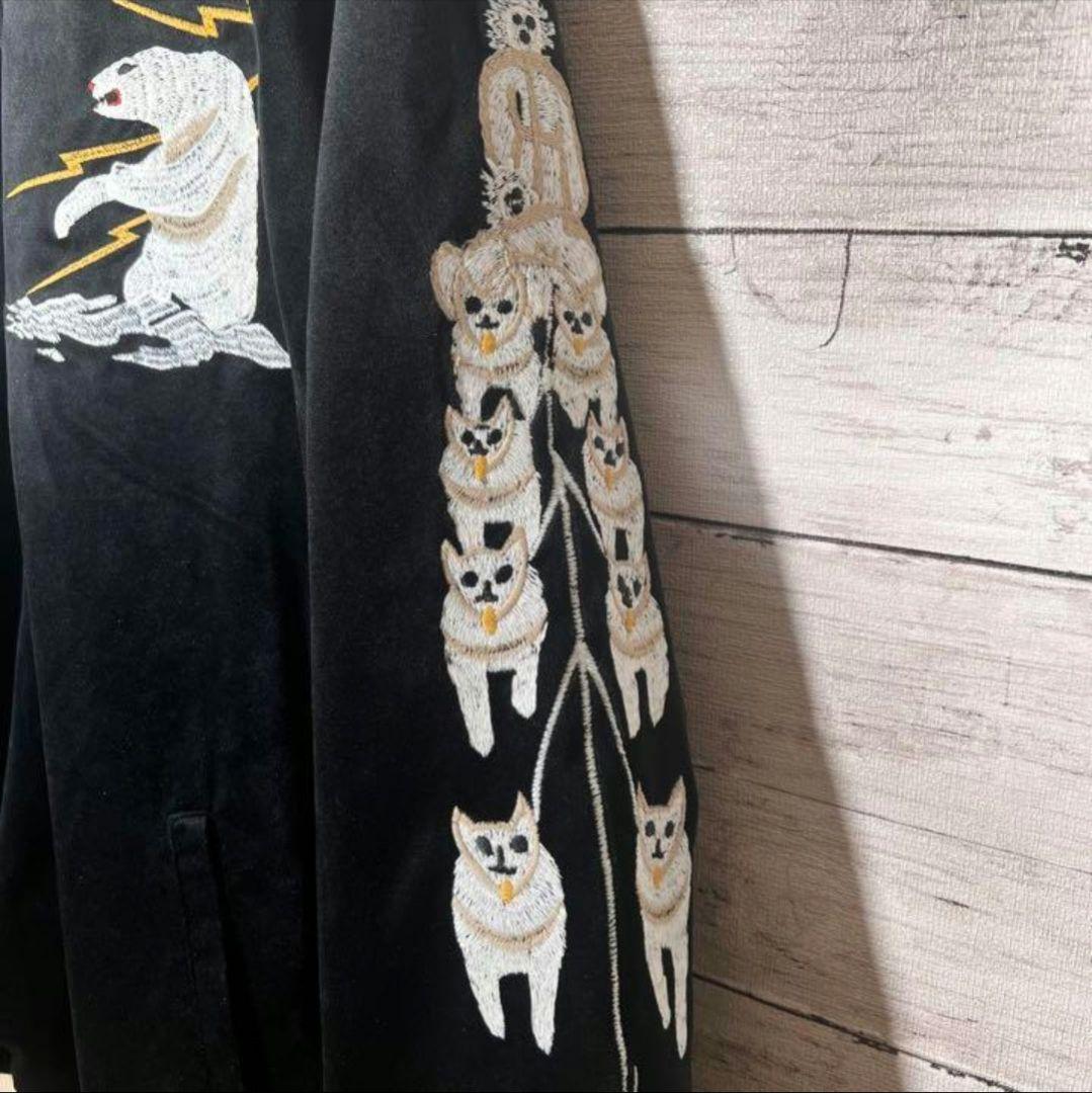 『入手困難』HOUSTON 別珍　スーベニアジャケット　アラスカ　黒　【XXL】