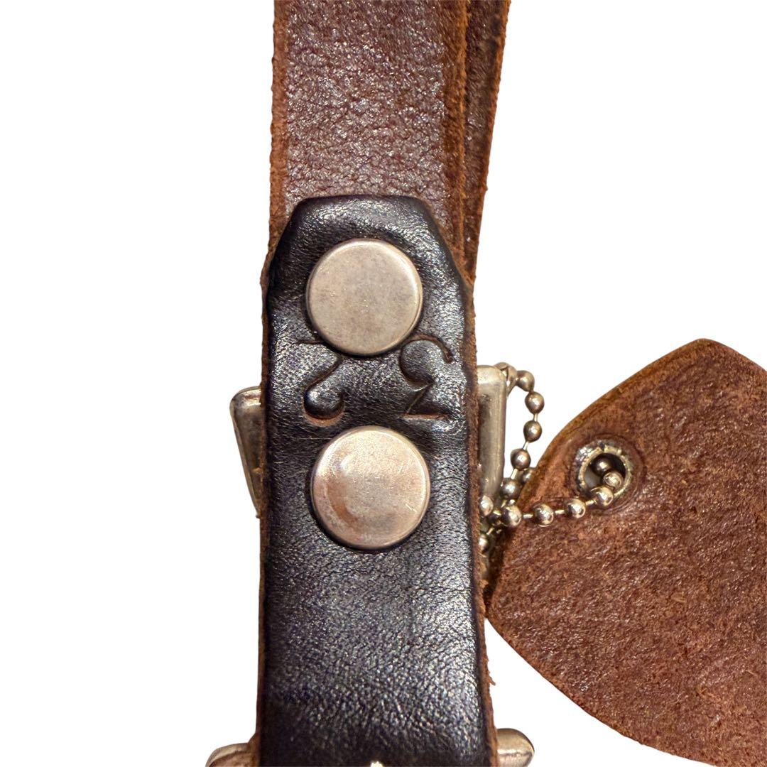 美品 HTC フラワースタッズ ナロー ベルト 32 ブラック黒 美品