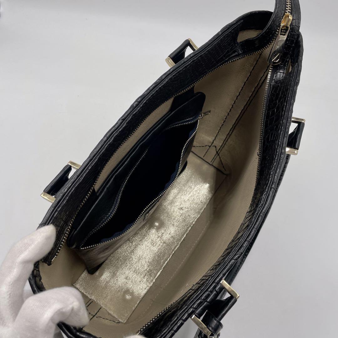 【伝説の一品】ZELE-PARIS ゼルパリ クロコダイル トートバッグ 肩掛け