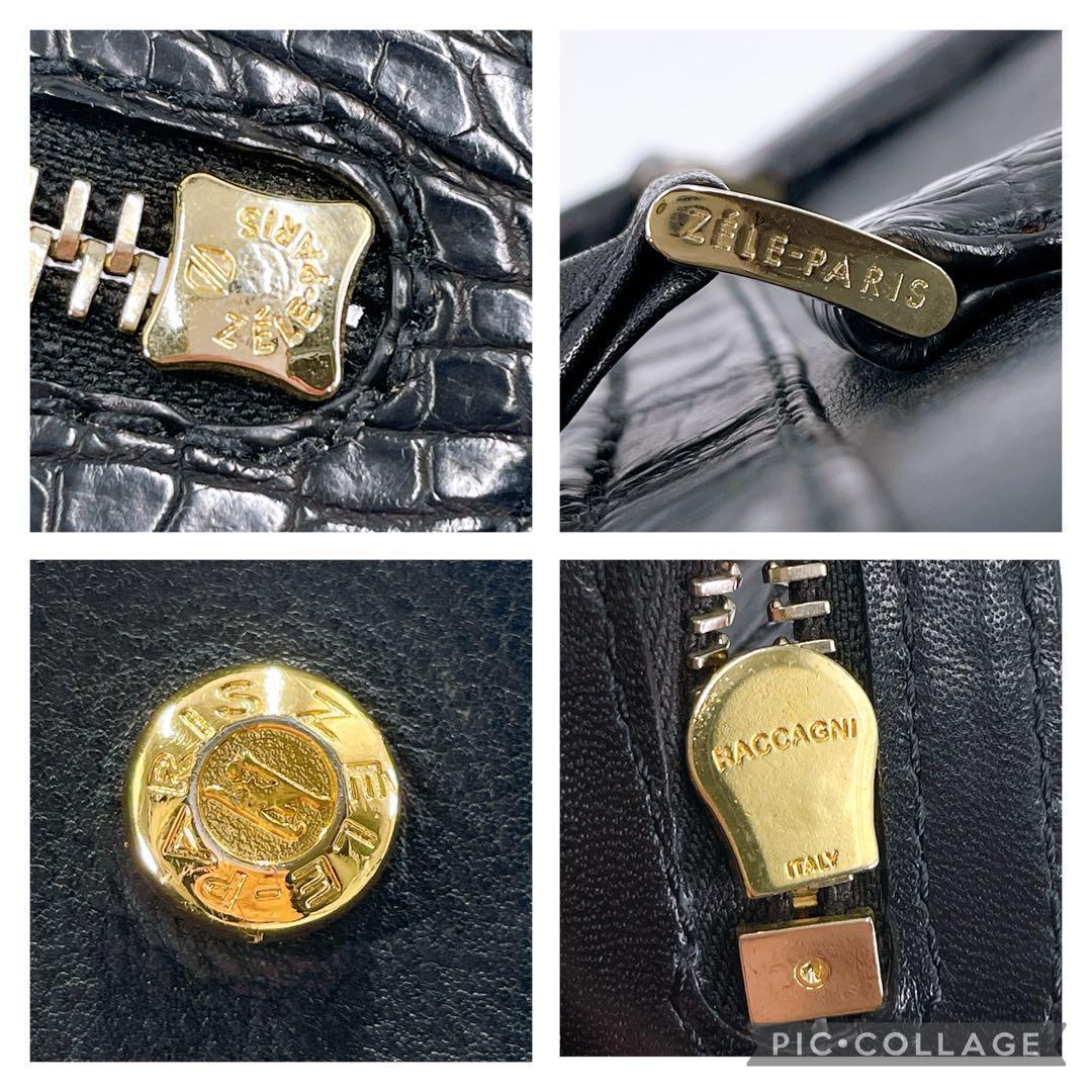 【伝説の一品】ZELE-PARIS ゼルパリ クロコダイル トートバッグ 肩掛け