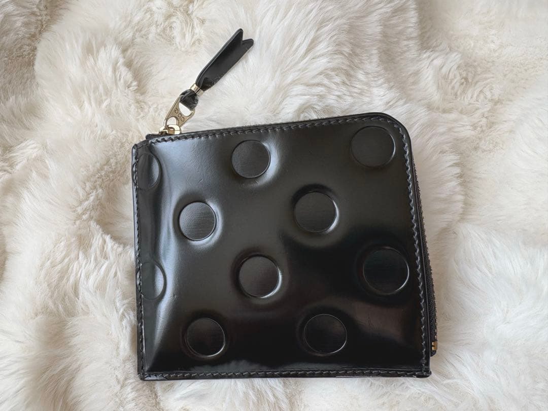 COMME des GARÇONS ポルカドット L字ファスナーウォレット