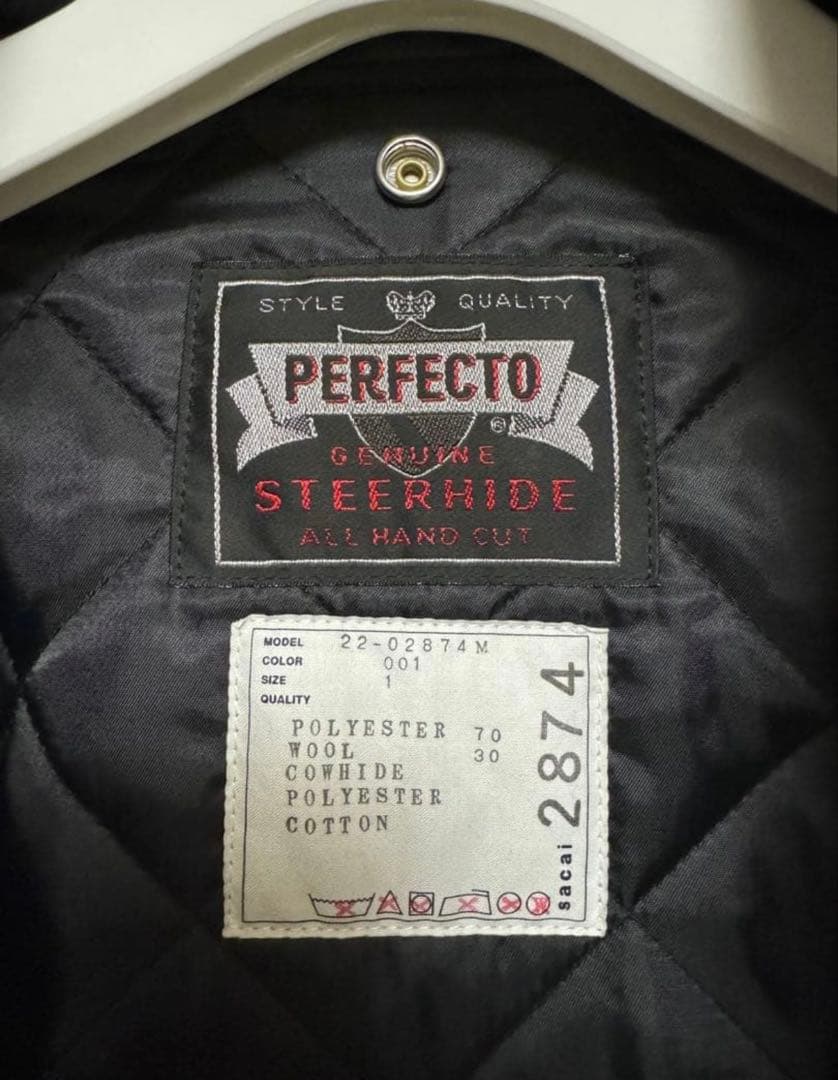 【早い者勝ち】Schott、Sacaiコラボ　ライダースジャケット