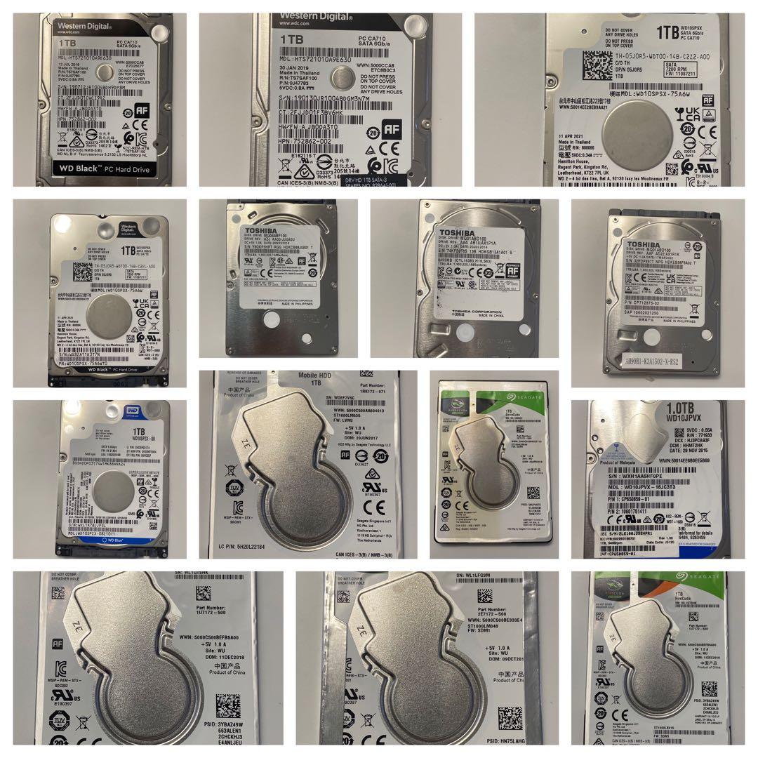 外付けハードディスク・ドライブ WD Black 1TB HDD 6Gb/s mix 13TB (1TBx13)