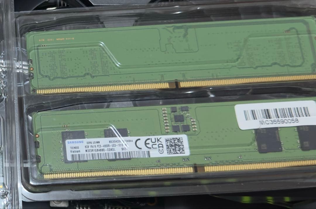 DDR5 8G x2枚　合計16GB SAMSUNG