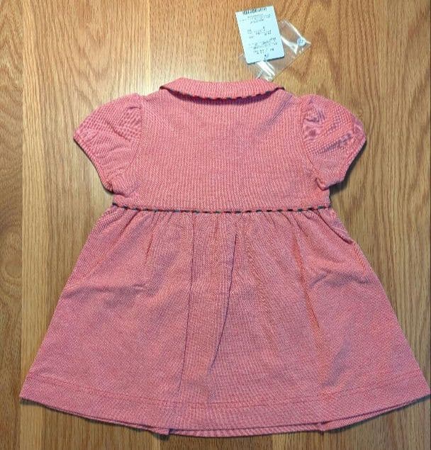 familiarファミリア 赤刺繍ワンピース 80cm