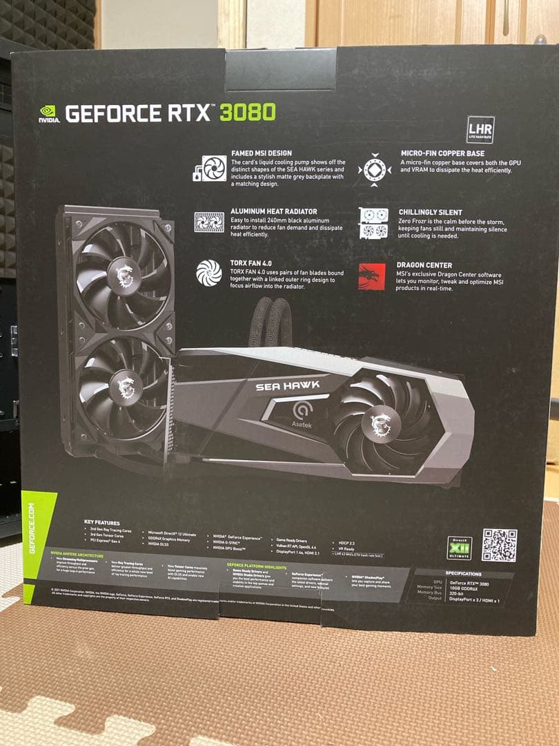 グラフィックボード・グラボ・ビデオカード MSI GeForce RTX 3080 Sea Hawk
