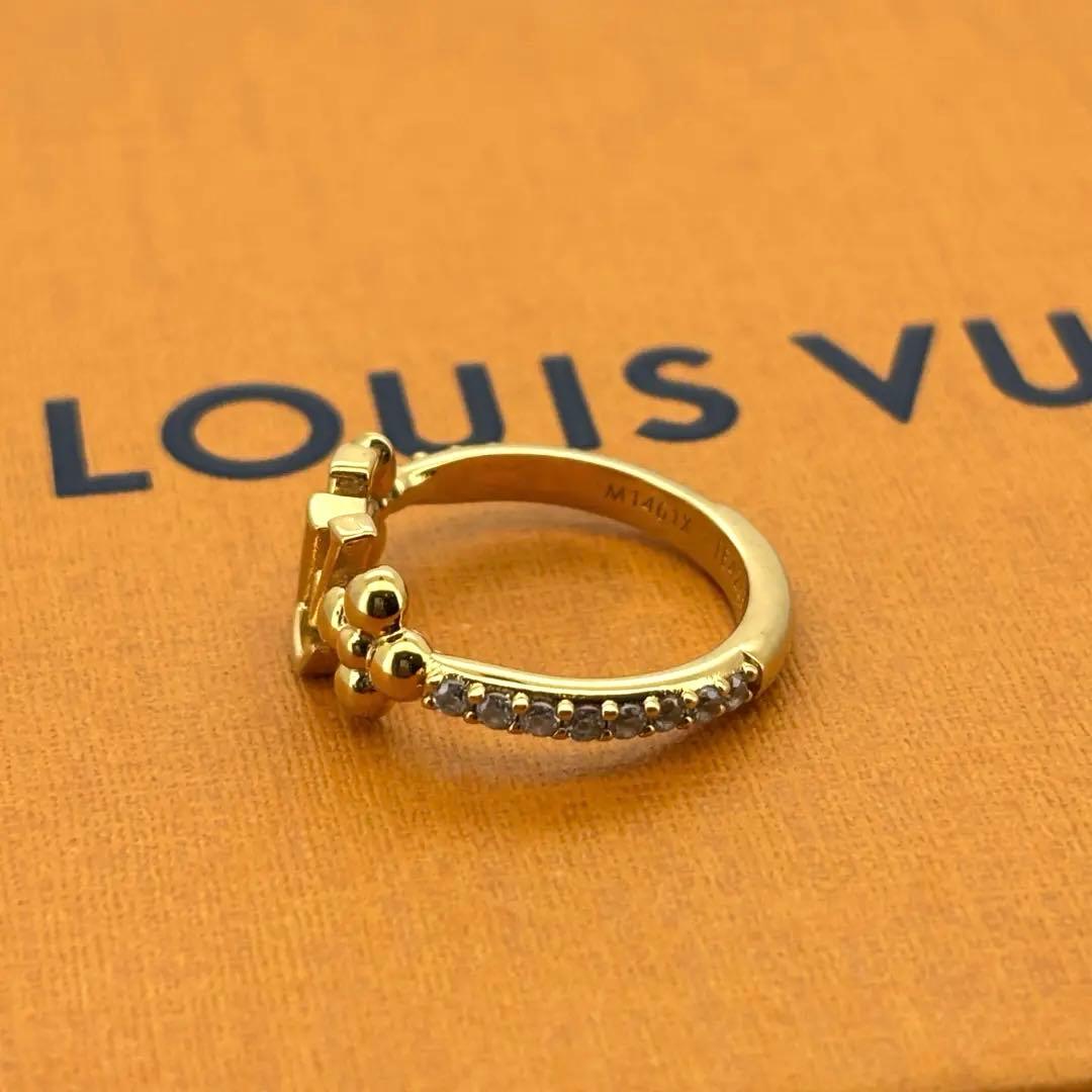 美品　ルイヴィトン リング　アイコニック　LV ストーン ゴールド 6.5号