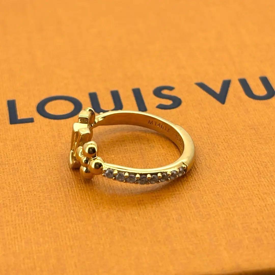 美品　ルイヴィトン リング　アイコニック　LV ストーン ゴールド 6.5号