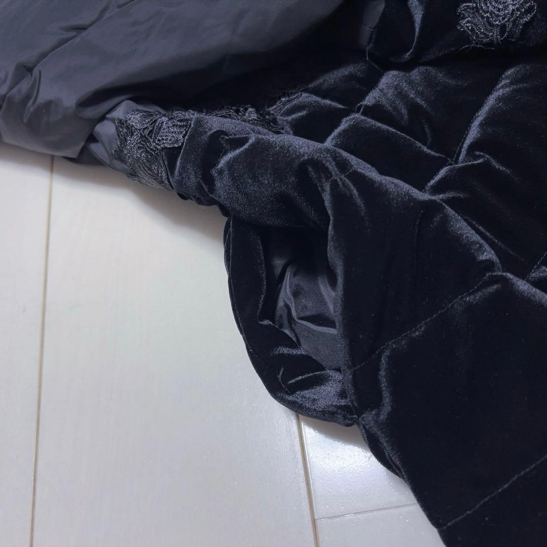 ☆Super Beauty☆【美品】花柄刺繍ダウンコート　ベルベットサイズ40♡