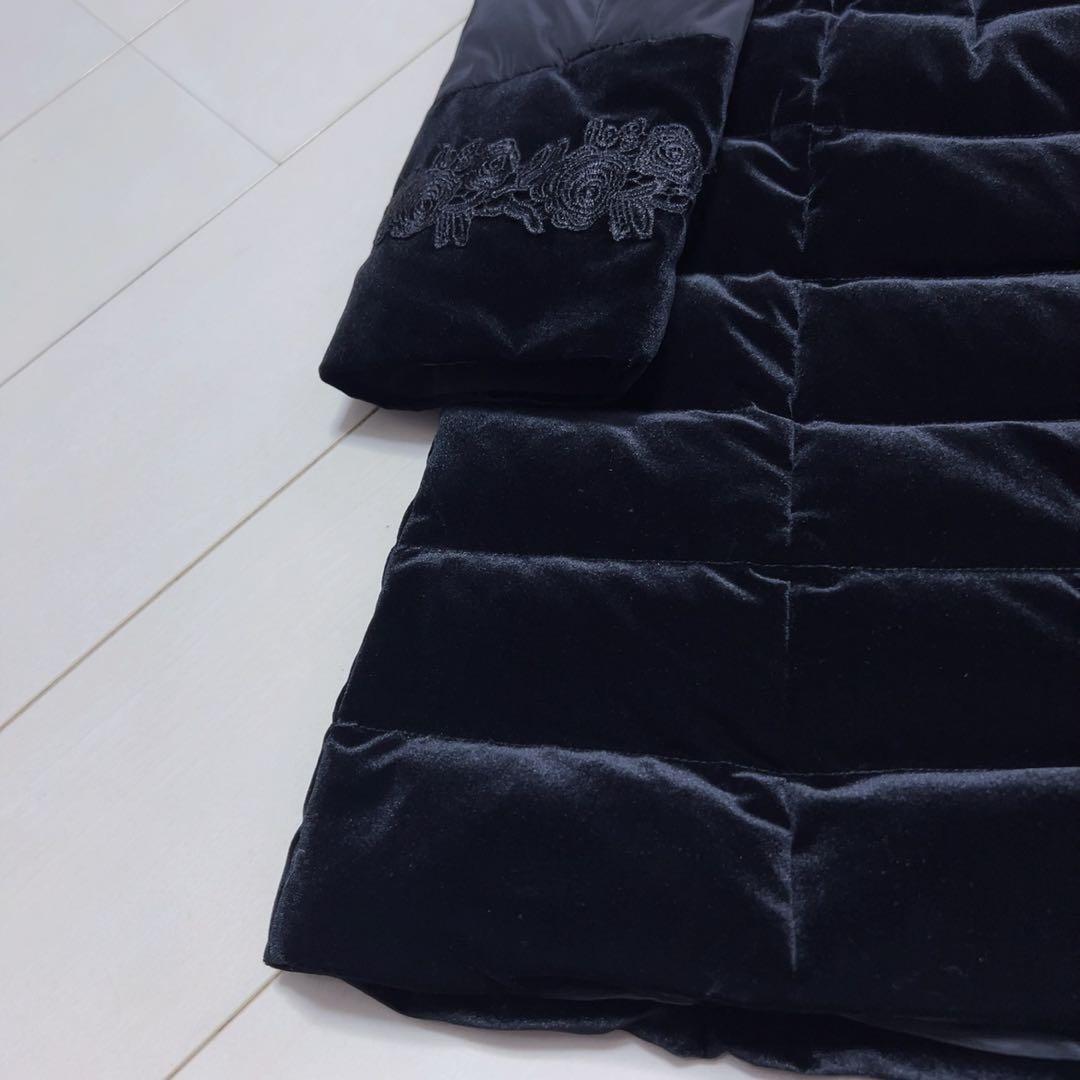 ☆Super Beauty☆【美品】花柄刺繍ダウンコート　ベルベットサイズ40♡