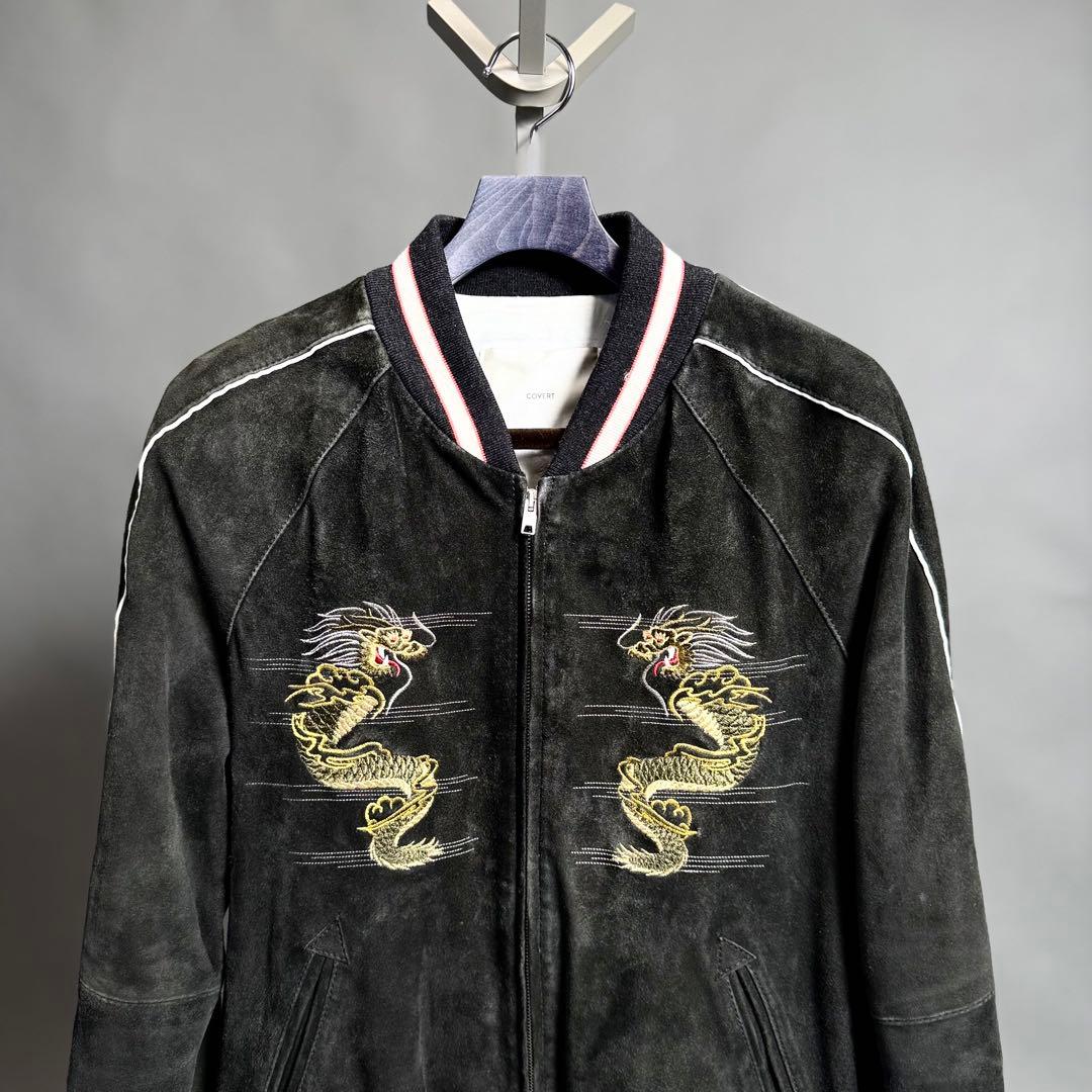 COVERT suede leather SOUVENIR JKT 46 黒