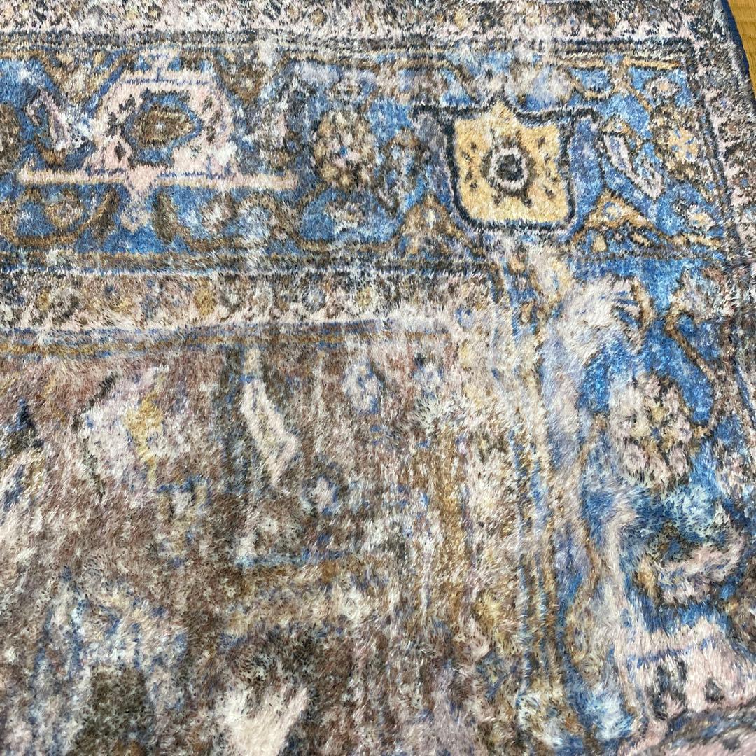 unico ラグ　メリケ　ブルー　140×100 カーペット