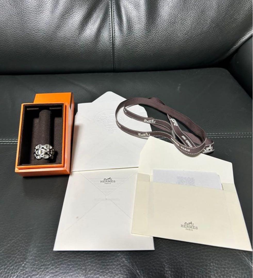 HERMES エルメス ３連 リング シェーヌ ダンクル アンシェネ GM 59