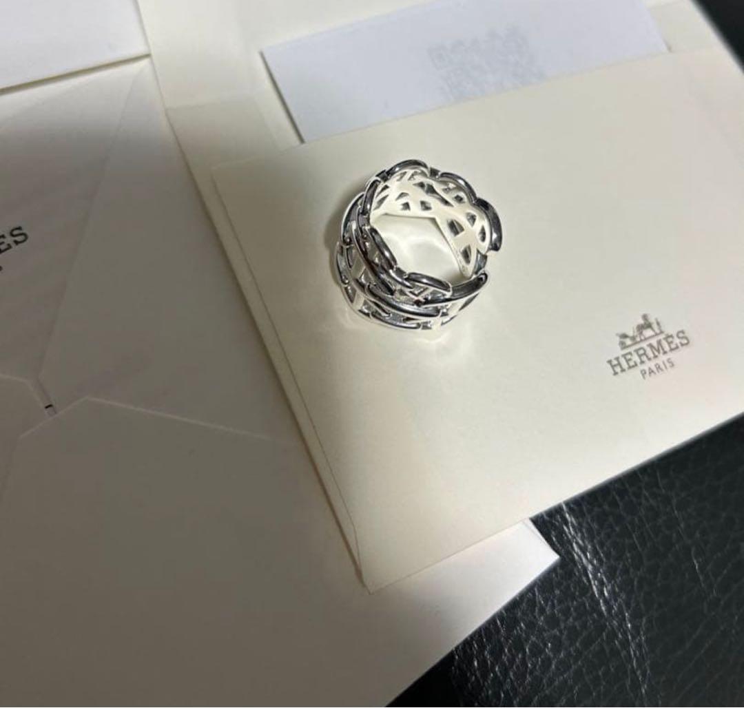HERMES エルメス ３連 リング シェーヌ ダンクル アンシェネ GM 59