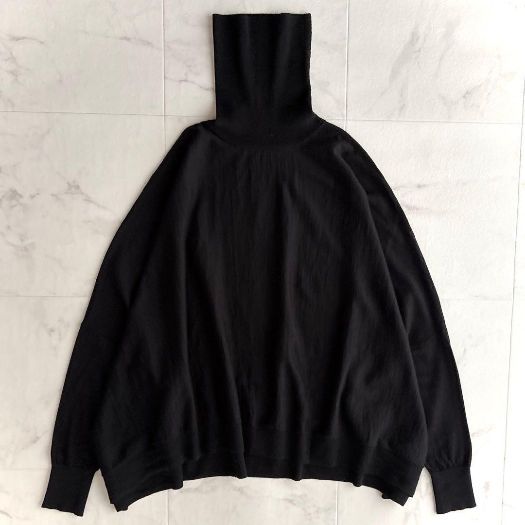 ドゥーズィエムクラス　ウールハイゲージタートル ブラック