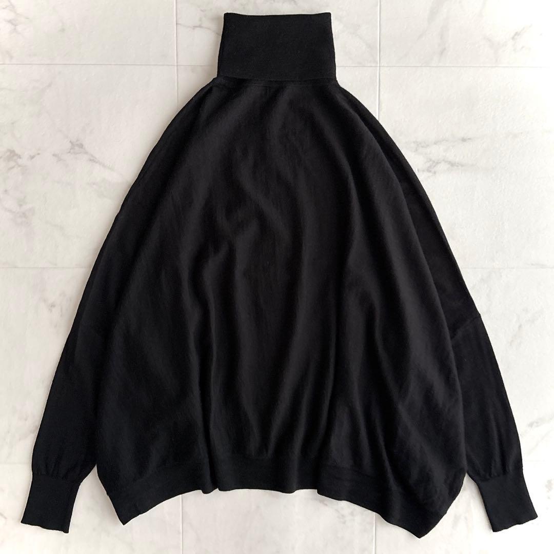 ドゥーズィエムクラス　ウールハイゲージタートル ブラック