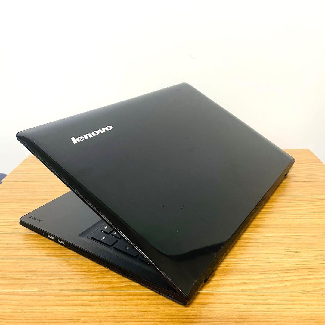 爆安ピアノブラックレノボノートPC SSDメモリ8ギガwin11 オフィスDVD