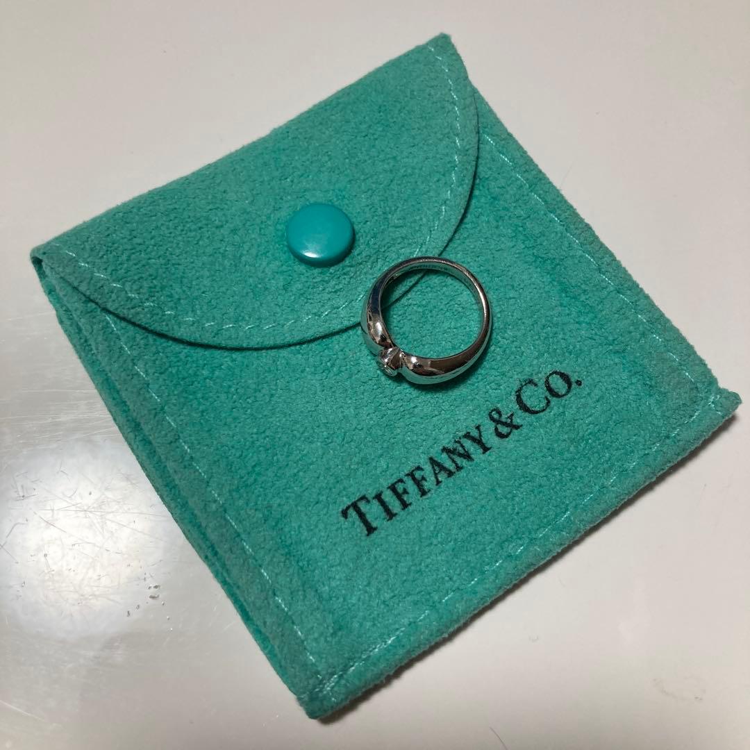 Tiffany ティファニー Pt950 ダイヤモンド ティアドロップ リング