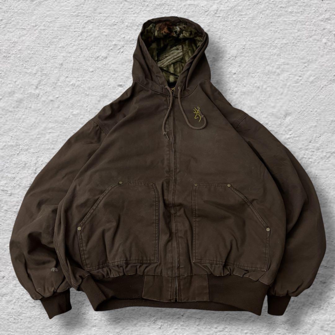 vintageダックパーカーアクティブジャケット90s古着vintageブラウン