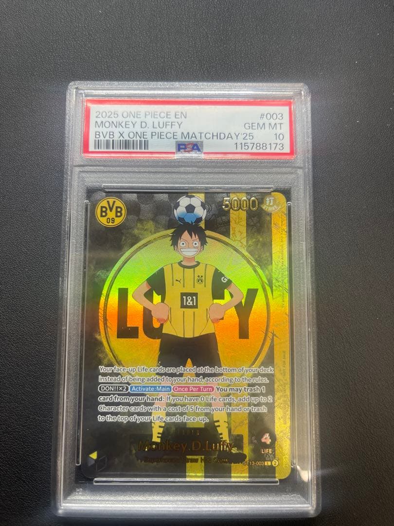 ワンピースカードpsa10 ドルトムントルフィ　英語