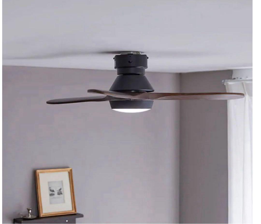 新品!LOWYA シーリングファンライトニュージャバリア2 ブラック/ブラウン