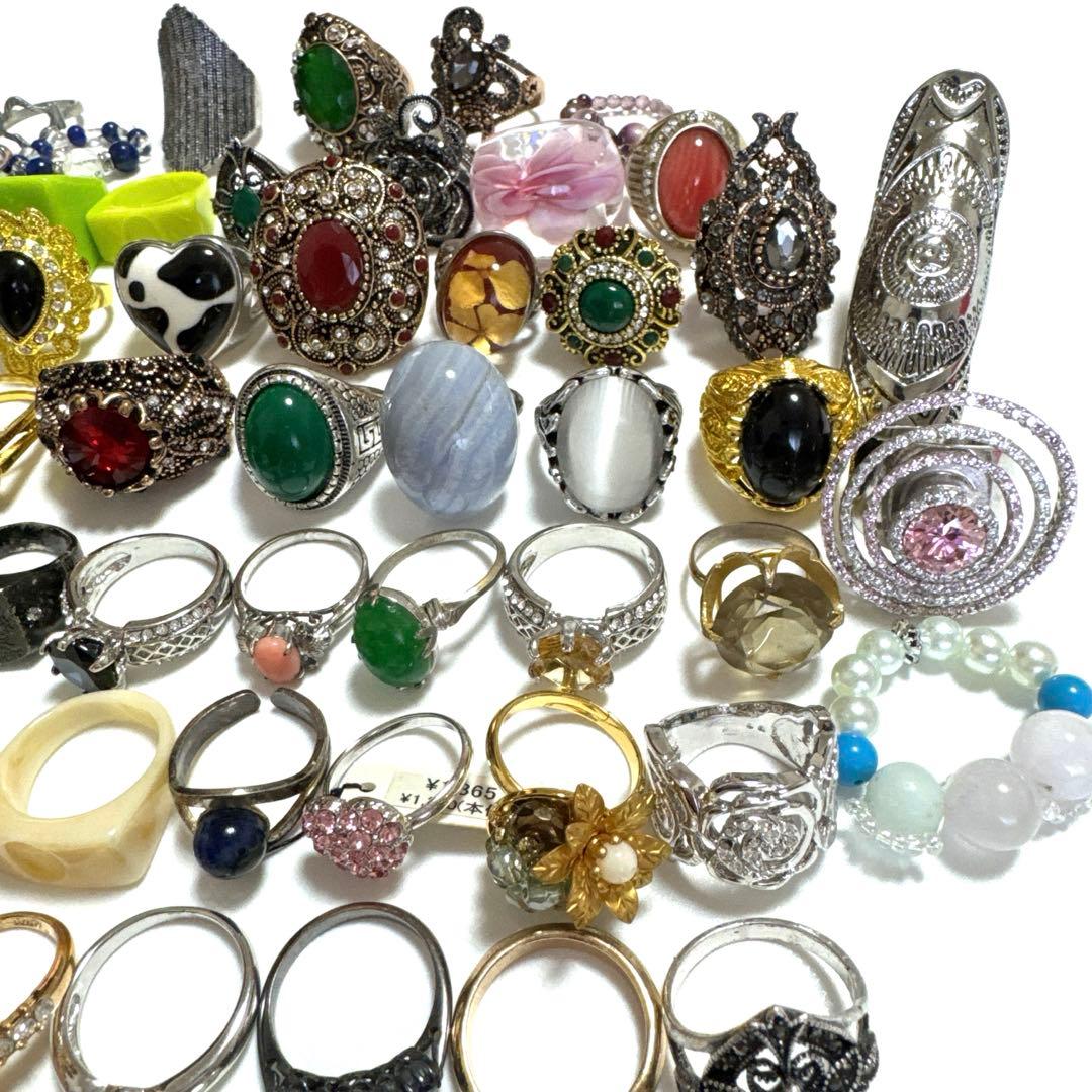 K*ん様 指輪 リング 70個 まとめ売り 天然石 ラインストーン カラーストー