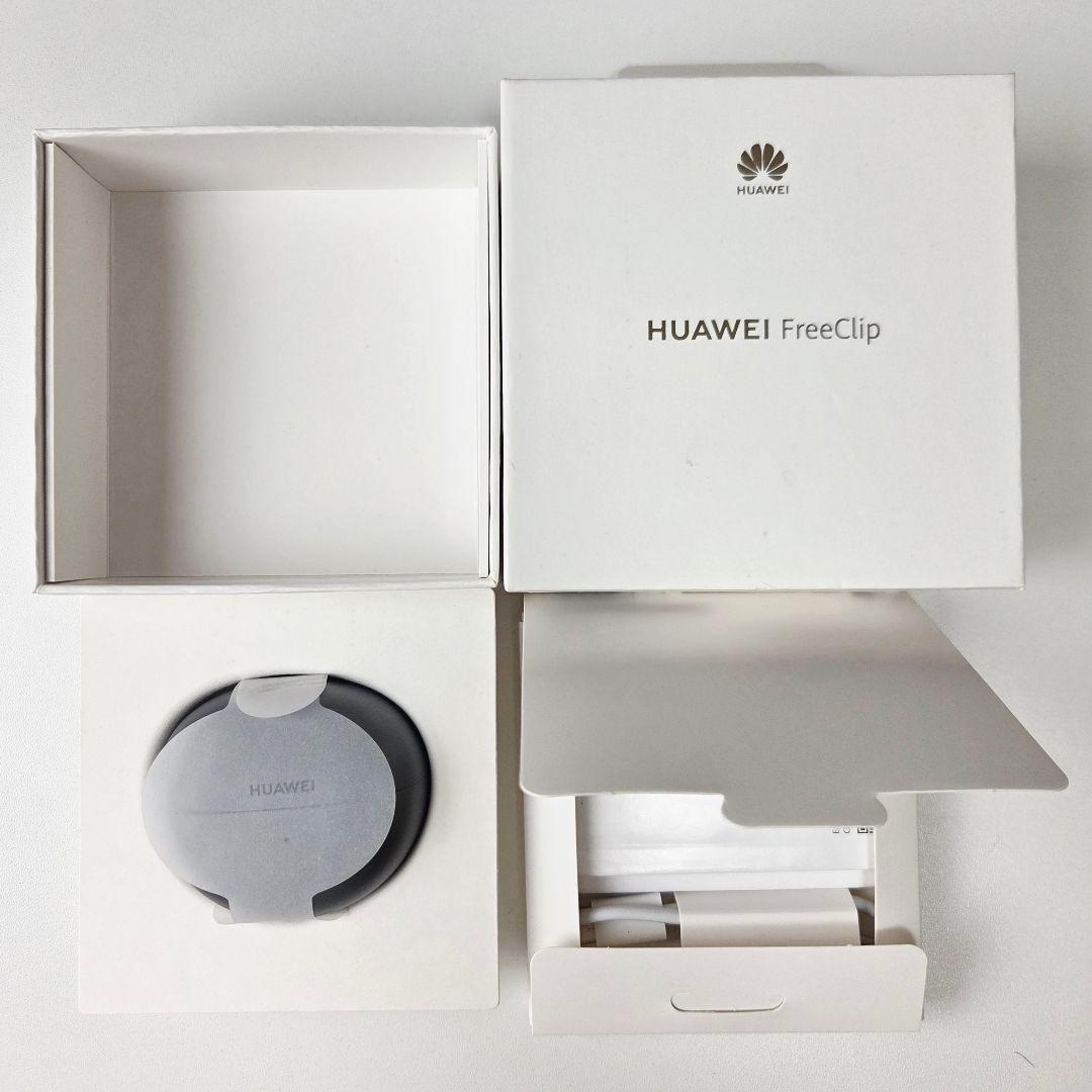 美品 HUAWEI FreeClip ワイヤレスイヤホン ブラック 付属品完備