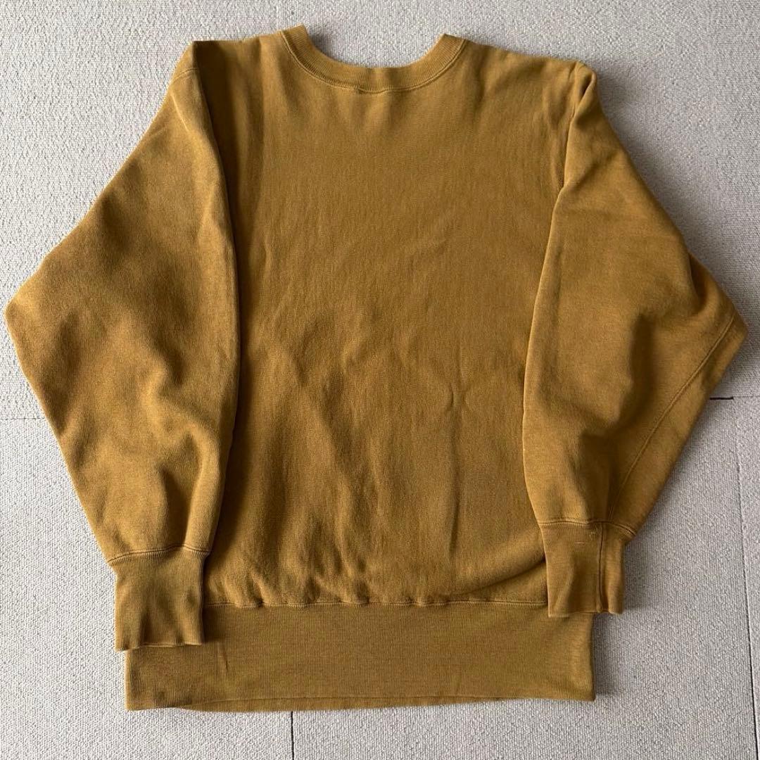 チャンピオン　リバースウィーブ　90s アメリカ製　マスタード　L 目付き