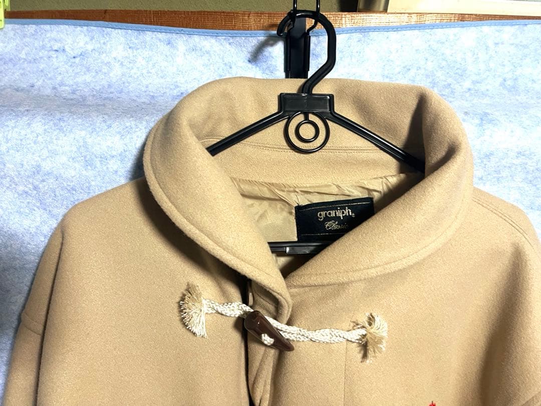 グラニフ イカク バックスタイル ダッフルコート ベージュ Lサイズ