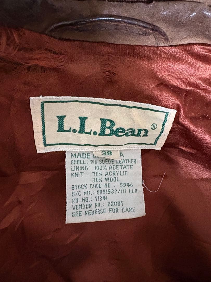破格　90's L.L bean スエード　ハリントンジャケット　38サイズ