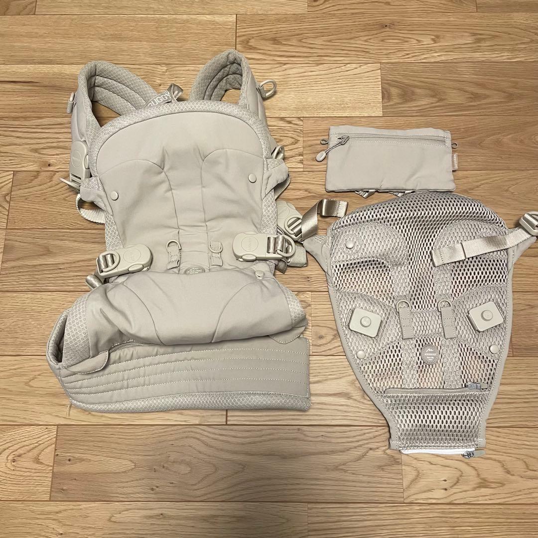 k*e様 AIRBUGGY ベビーキャリア A.B.C. ベージュ 収納ポーチ付