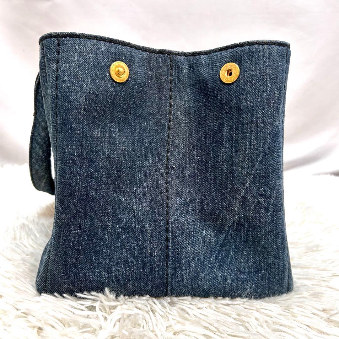 ギャランティカード付き　タグ付き　PRADA カナパ　トートバッグ　デニム