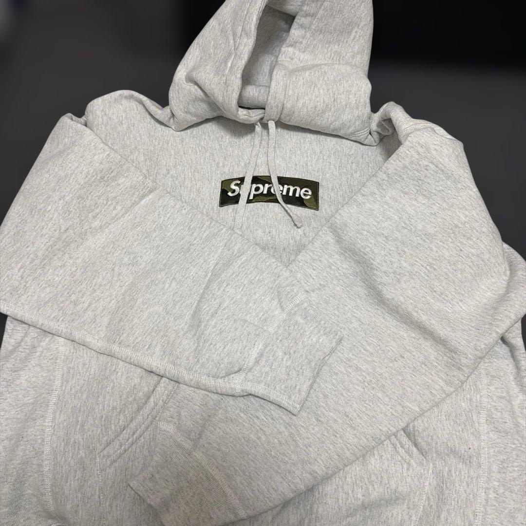 トップス Supreme BoxLogo HoodedSweatshirt AshGrey