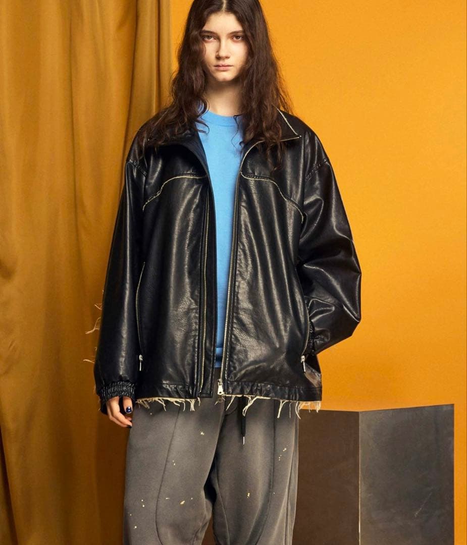 【美品】MAISON SPECIAL レザーブルゾン