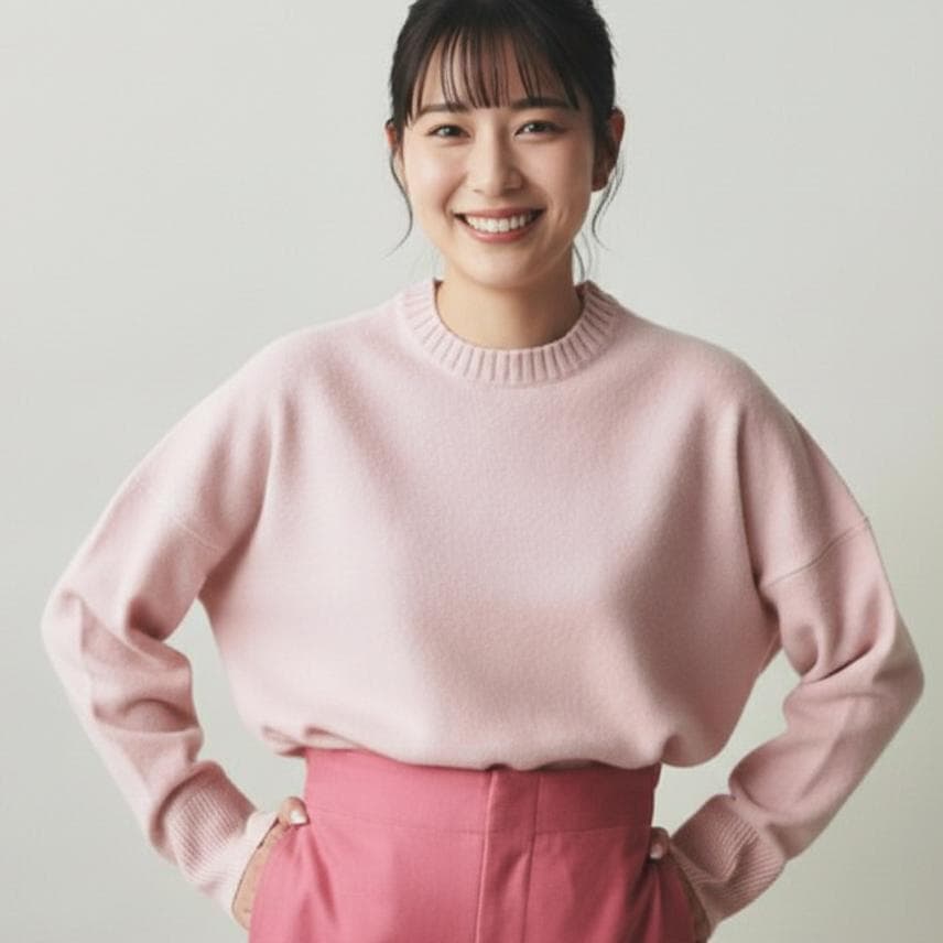 美品 トゥモローランド 金子綾コラボ ウールカシミヤ ニット プルオーバー L