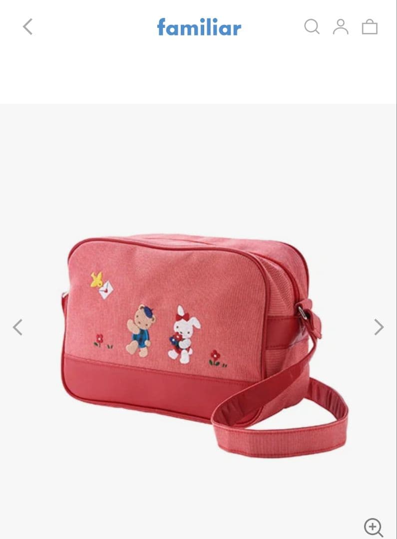 ファミリア　幼稚園バッグ　通園バッグ　ショルダー　未使用品　現行モデル　赤