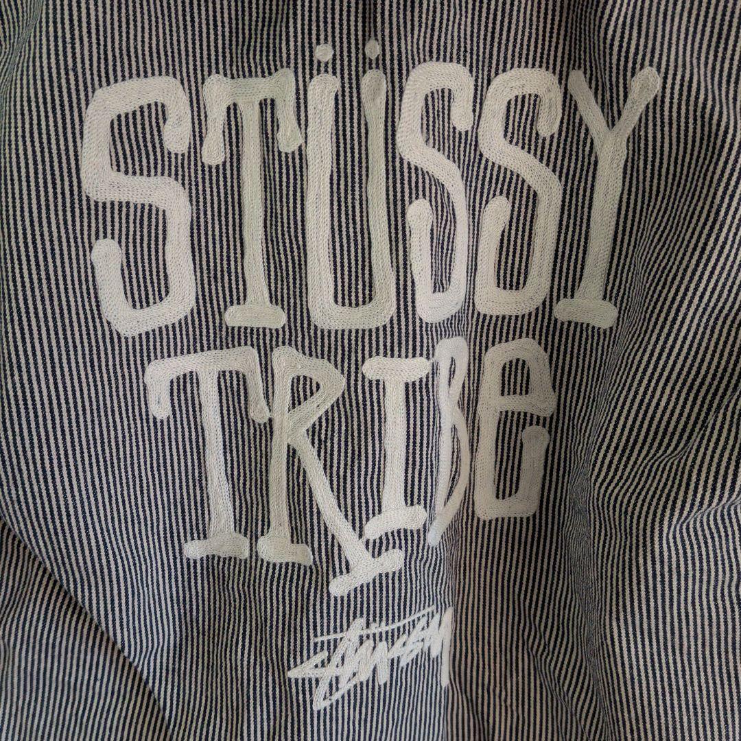 ジャケット・アウター stussy tribe hooded jacket M stripe