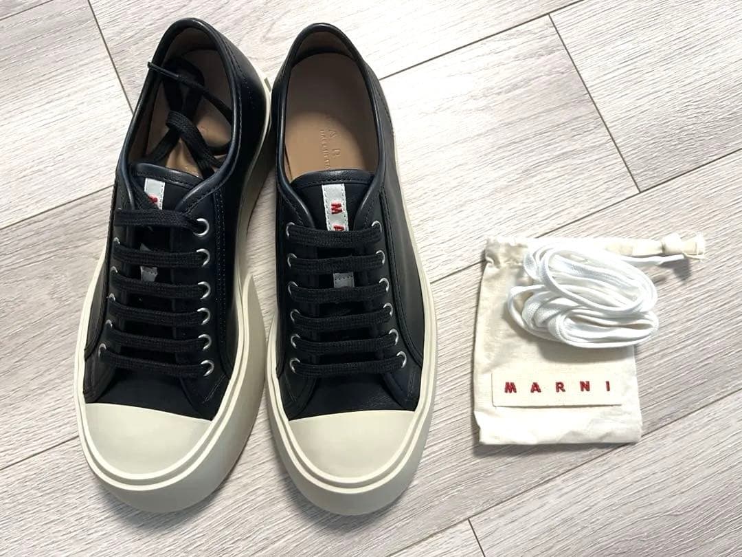 MARNI パブロ　ナッパレザー製 Pabloロートップ レースアップスニーカー