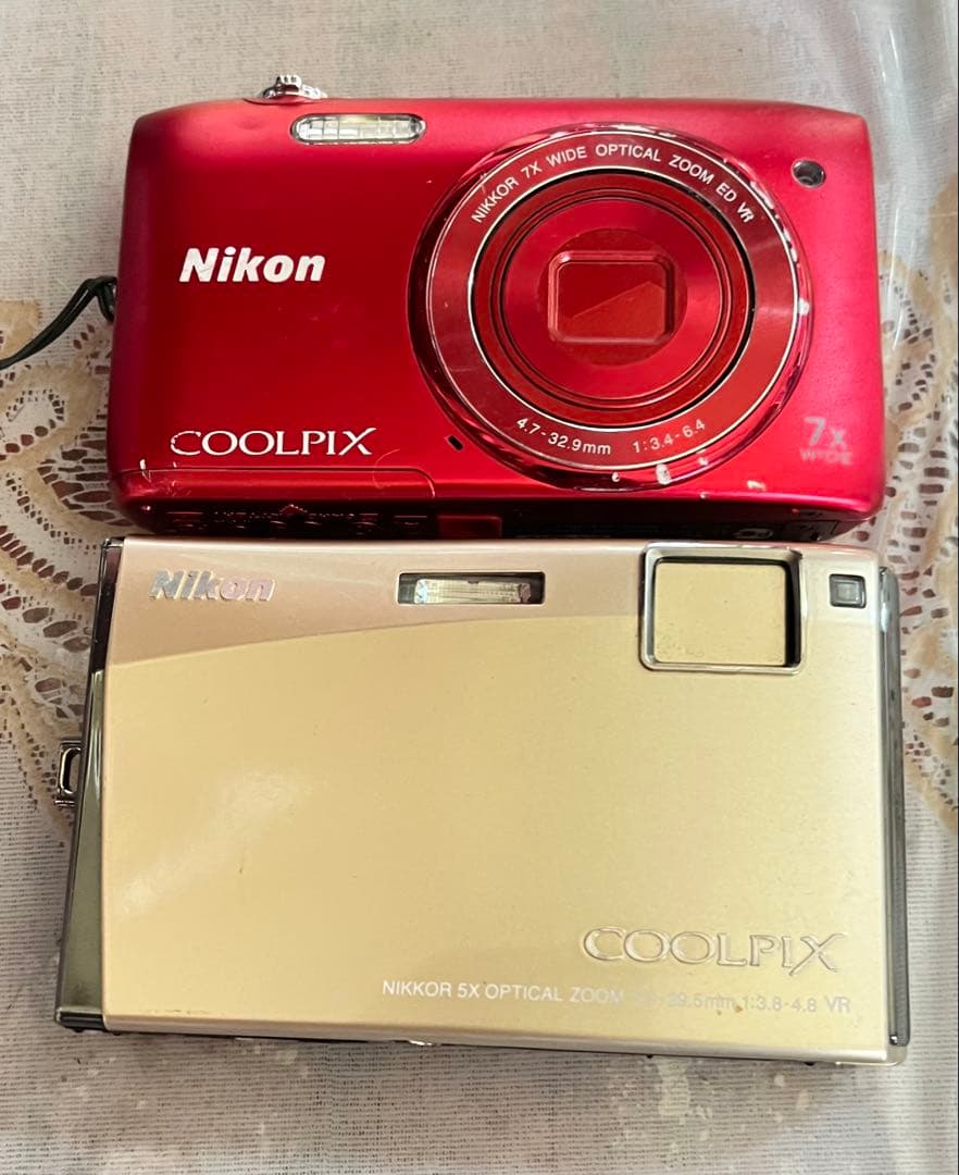 Nikon COOLPIX デジタルカメラ 赤 金 2台セット