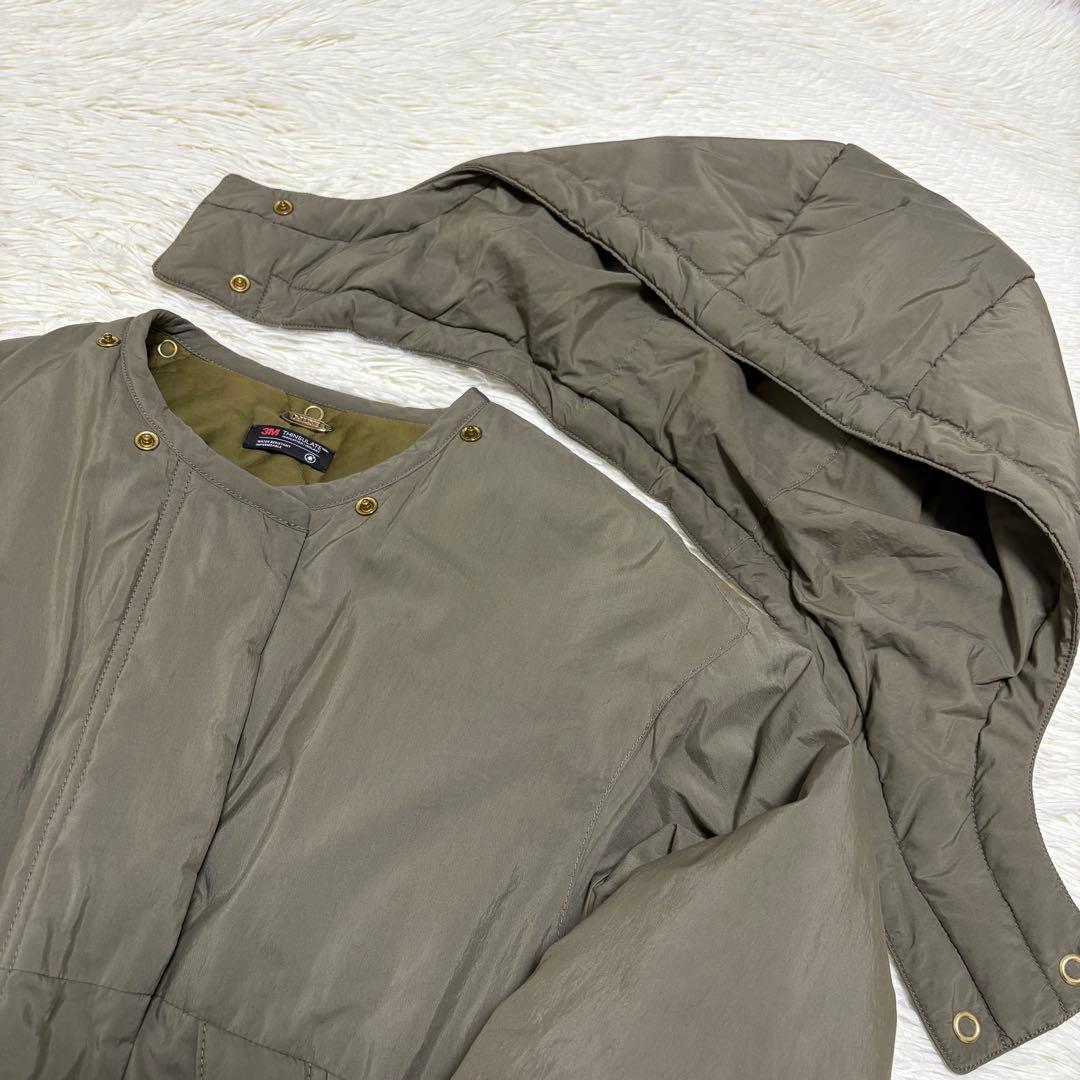 美品 ドゥーズィエムクラス liningフードコート カーキ 2way