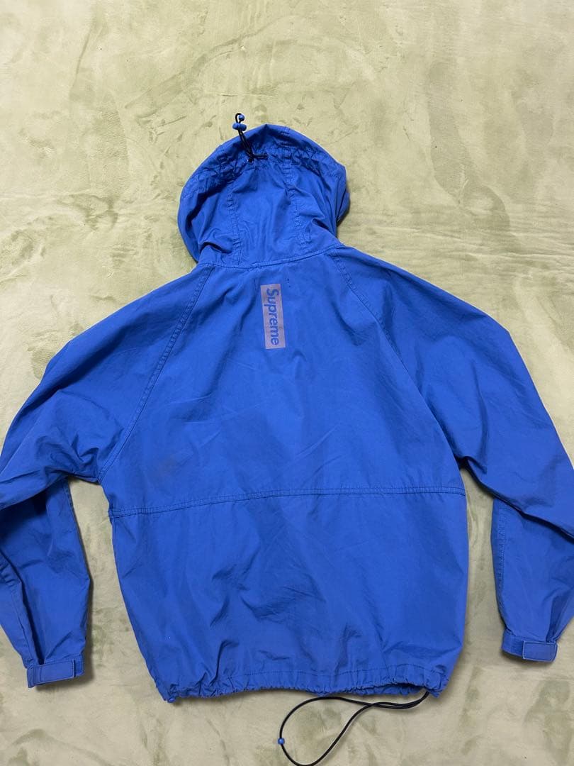 Supreme フード付きナイロンジャケット S 青