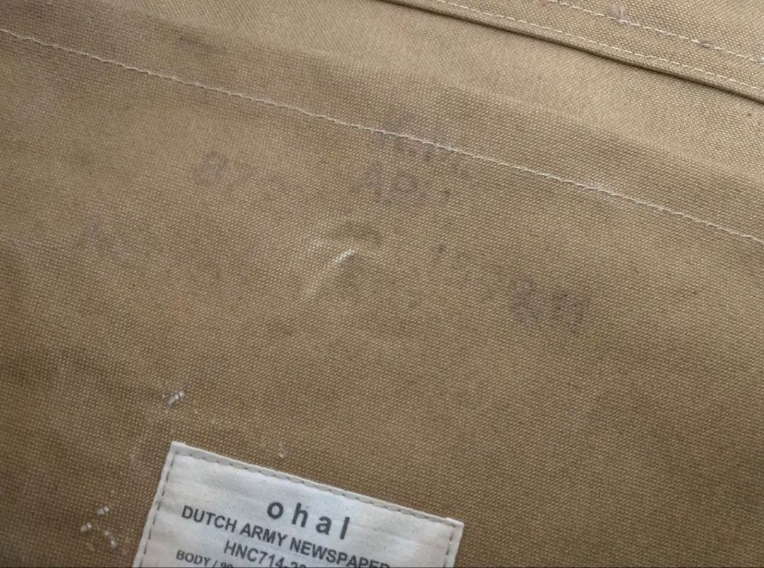 ohal / 90s ダッフルニュースペーパーバック コットンキャンバス　秋冬