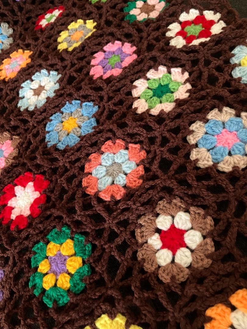 荒物屋　手編み　ベッドカバー