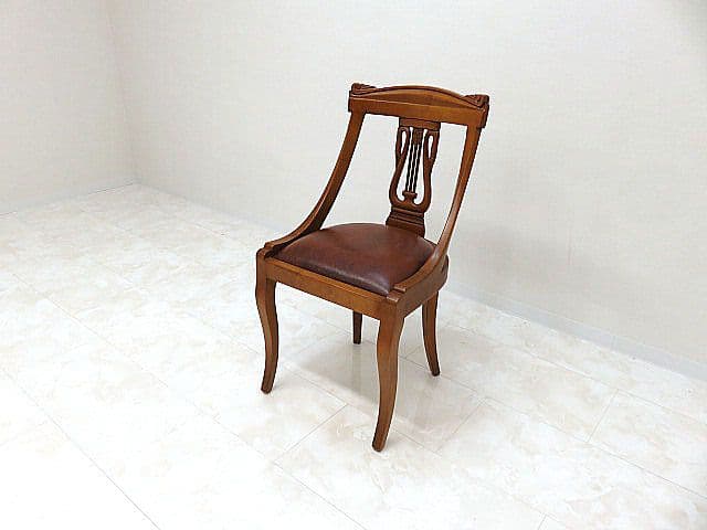 メ*ジ様 イタリア製　アールヌーヴォー様式サイドチェア　彫刻/アンティーク様式