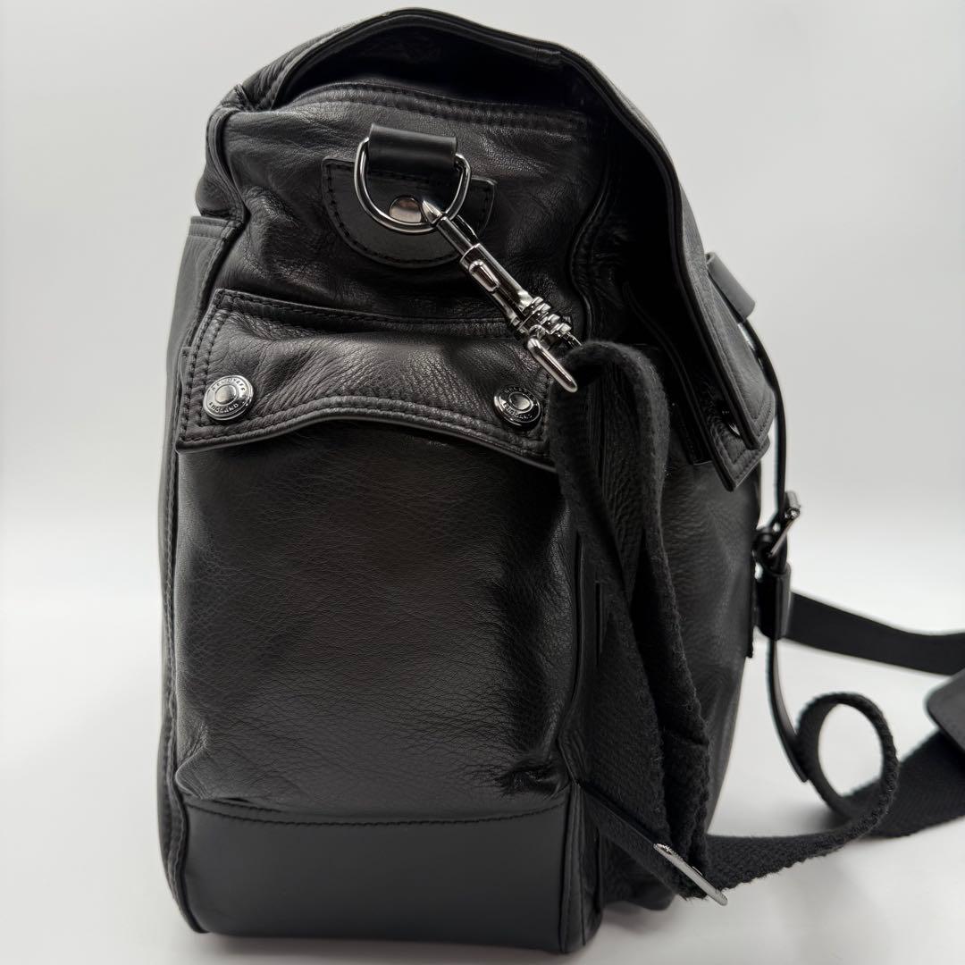 美品　タグ付き ベルスタッフ　オールレザー　メッセンジャー　ショルダーバッグ　黒