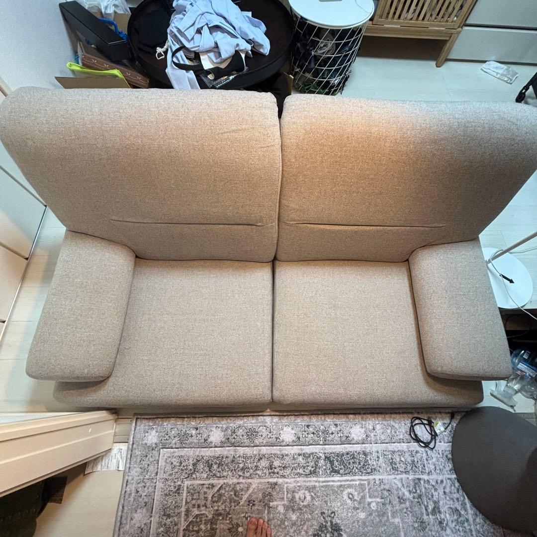 ニトリ 圧迫感なく 座り心地が良い ローソファ Nゲート ファブリック 現行品