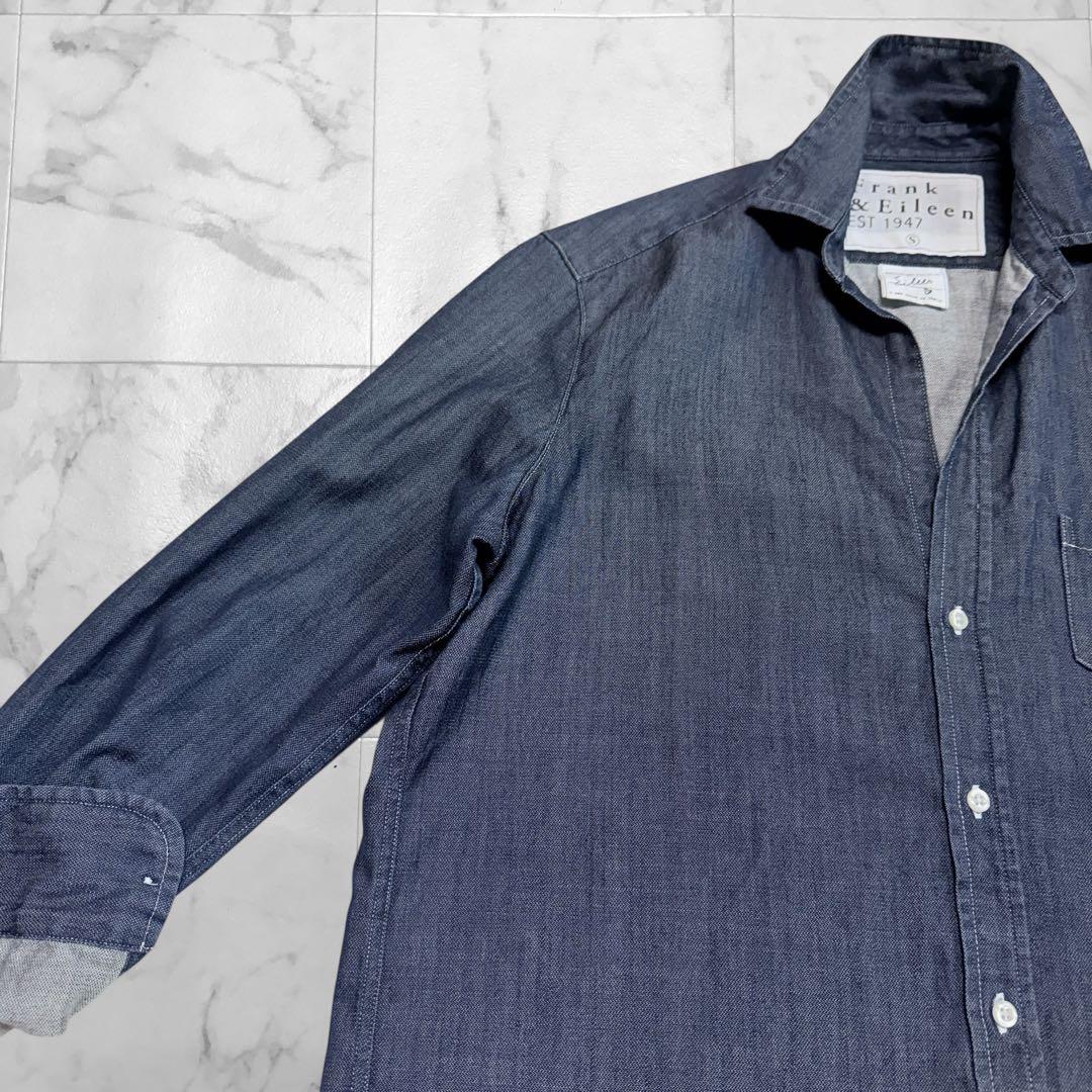 フランクアンドアイリーン デニムシャツ スキッパー サイズS ゆったりめ
