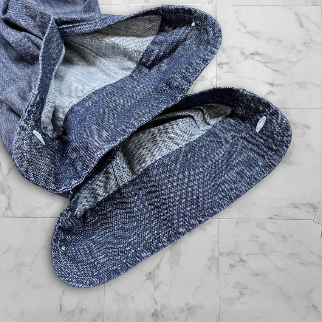 フランクアンドアイリーン デニムシャツ スキッパー サイズS ゆったりめ